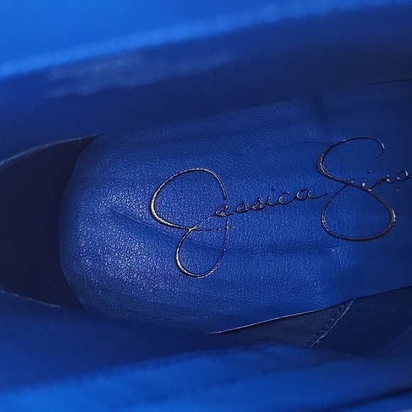 337- Jessica Simpson Odeda2 Blue Hour Micro Flash Ankle Boots Size 8.5M NWT - Picture 7 of 13